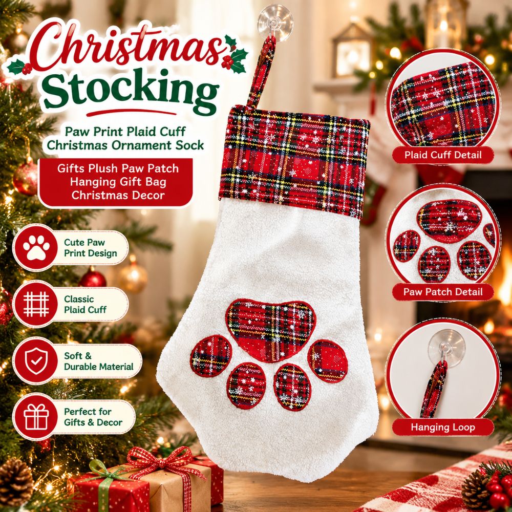Christmas Stocking Hanging - Prezenty świąteczne, skarpeta świąteczna z nadrukiem