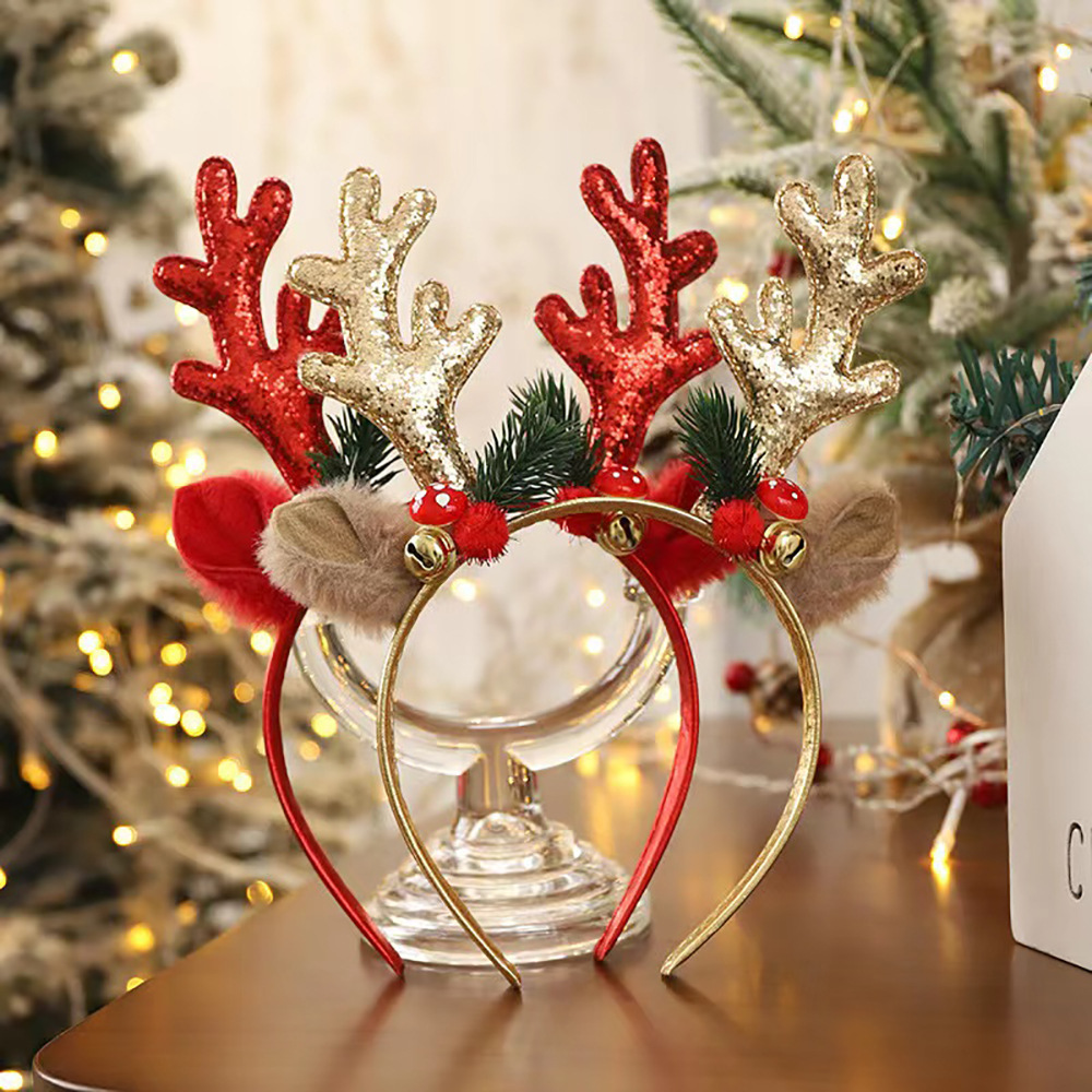 Reindeer Antlers Headband - Świąteczna opaska do włosów z rogiem