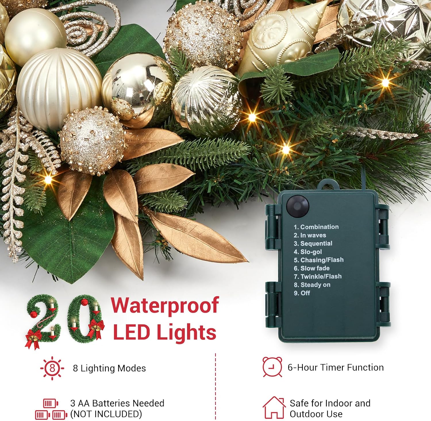 Garvee – sztuczny wieniec świą – Led Fairy String Lights recenzja i cena