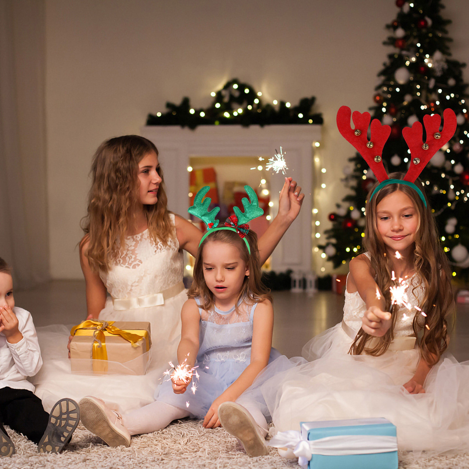 8 szt. Ozdoby do włosów w kszt – Reindeer Antlers Headband recenzja i cena