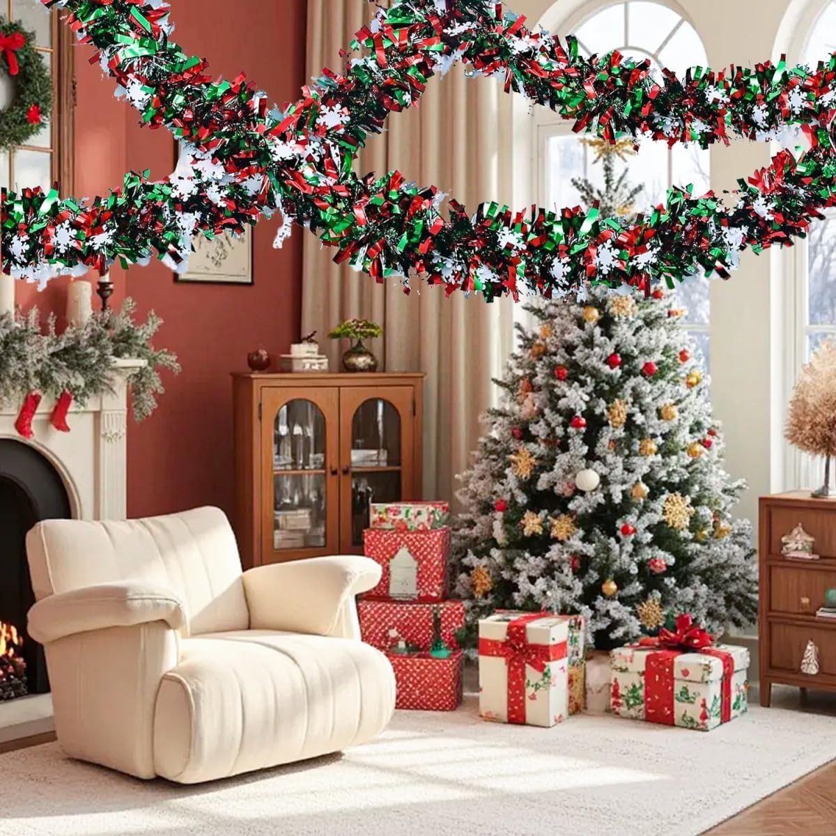 2M Świąteczna girlanda z błysz – Tinsel Garland Decoration recenzja i cena